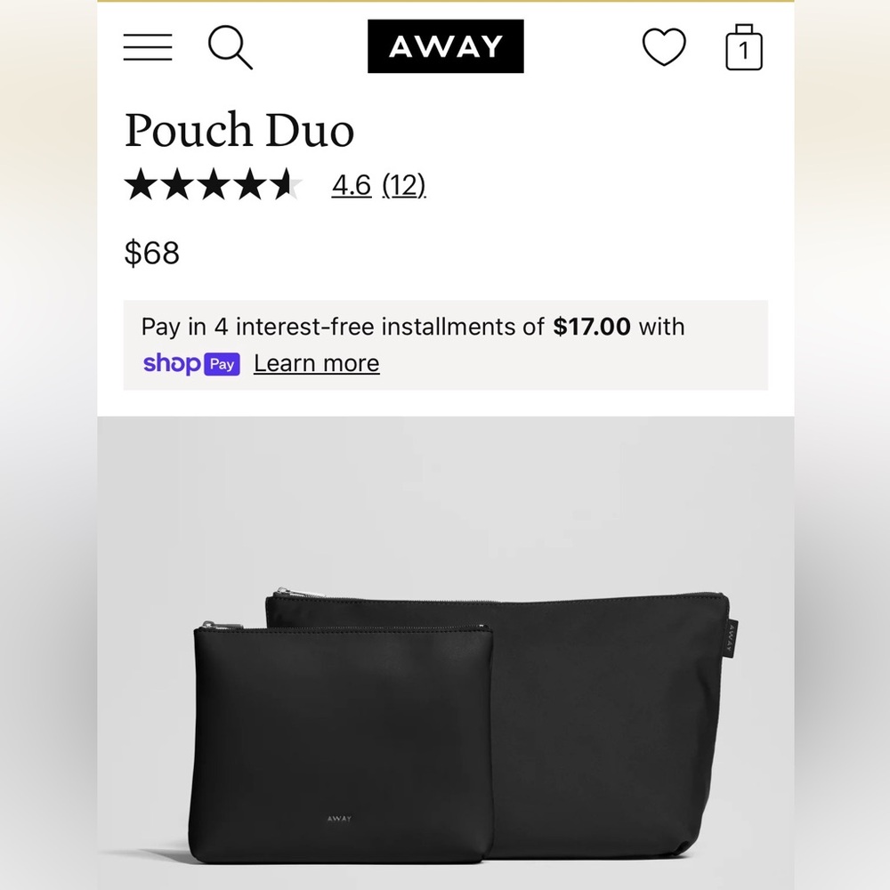 NWT Away | Pouch Duo | Black